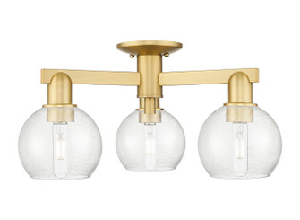 Arcadia Three Light Semi-Flush Mount in Satin Gold (405|716-3F-SG-G124-6)