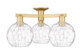 Arcadia Three Light Semi-Flush Mount in Satin Gold (405|716-3F-SG-G1215-8)