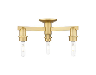 Arcadia Three Light Semi-Flush Mount in Satin Gold (405|716-3F-SG)