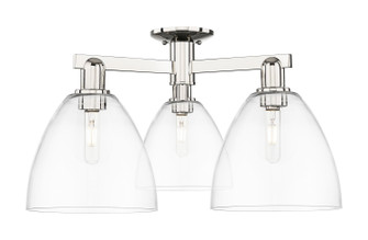 Arcadia Three Light Semi-Flush Mount in Polished Nickel (405|716-3F-PN-GBD-92)