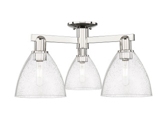 Arcadia Three Light Semi-Flush Mount in Polished Nickel (405|716-3F-PN-GBD-754)
