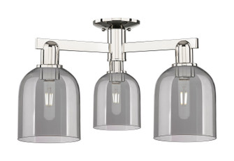 Arcadia Three Light Semi-Flush Mount in Polished Nickel (405|716-3F-PN-G558-6SM)