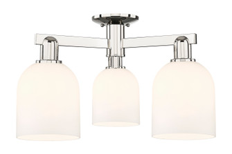 Arcadia Three Light Semi-Flush Mount in Polished Nickel (405|716-3F-PN-G558-6GWH)