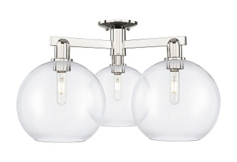 Arcadia Three Light Semi-Flush Mount in Polished Nickel (405|716-3F-PN-G122-10)