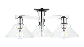 Arcadia Three Light Semi-Flush Mount in Polished Chrome (405|716-3F-PC-G132)