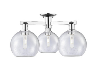 Arcadia Three Light Semi-Flush Mount in Polished Chrome (405|716-3F-PC-G124-8)