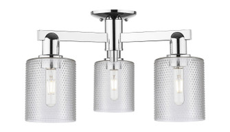 Arcadia Three Light Semi-Flush Mount in Polished Chrome (405|716-3F-PC-G112)