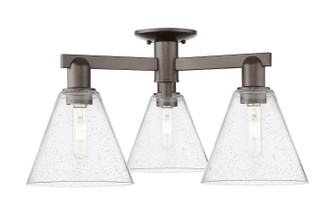 Arcadia Three Light Semi-Flush Mount in Oil Rubbed Bronze (405|716-3F-OB-GBC-84)