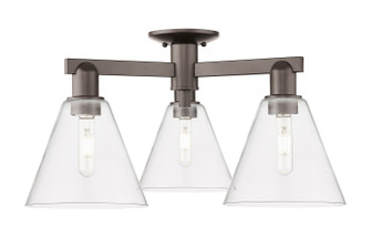 Arcadia Three Light Semi-Flush Mount in Oil Rubbed Bronze (405|716-3F-OB-GBC-82)