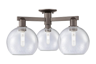 Arcadia Three Light Semi-Flush Mount in Oil Rubbed Bronze (405|716-3F-OB-G124-8)