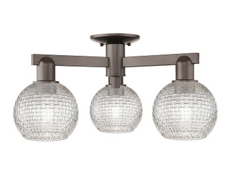 Arcadia Three Light Semi-Flush Mount in Oil Rubbed Bronze (405|716-3F-OB-G122C-6CL)