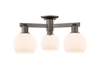 Arcadia Three Light Semi-Flush Mount in Oil Rubbed Bronze (405|716-3F-OB-G121-6)