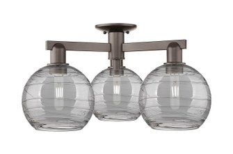 Arcadia Three Light Semi-Flush Mount in Oil Rubbed Bronze (405|716-3F-OB-G1213-8SM)