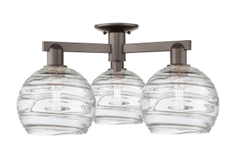 Arcadia Three Light Semi-Flush Mount in Oil Rubbed Bronze (405|716-3F-OB-G1213-8CL)