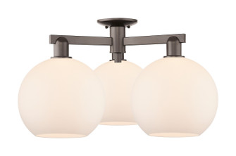 Arcadia Three Light Semi-Flush Mount in Oil Rubbed Bronze (405|716-3F-OB-G121-10)