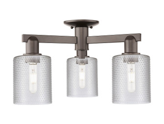 Arcadia Three Light Semi-Flush Mount in Oil Rubbed Bronze (405|716-3F-OB-G112)