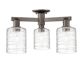 Arcadia Three Light Semi-Flush Mount in Oil Rubbed Bronze (405|716-3F-OB-G1113)