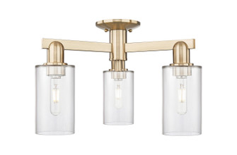 Arcadia Three Light Semi-Flush Mount in Champagne Bronze (405|716-3F-CB-G802)