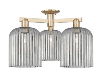 Arcadia Three Light Semi-Flush Mount in Champagne Bronze (405|716-3F-CB-G559-8SM)