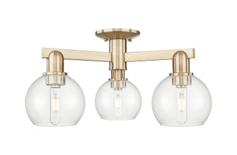 Arcadia Three Light Semi-Flush Mount in Champagne Bronze (405|716-3F-CB-G122-6)