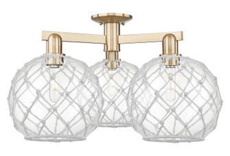 Arcadia Three Light Semi-Flush Mount in Champagne Bronze (405|716-3F-CB-G122-10RW)