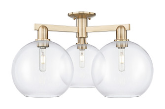 Arcadia Three Light Semi-Flush Mount in Champagne Bronze (405|716-3F-CB-G122-10)