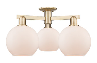 Arcadia Three Light Semi-Flush Mount in Champagne Bronze (405|716-3F-CB-G121-8)