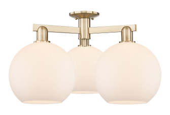 Arcadia Three Light Semi-Flush Mount in Champagne Bronze (405|716-3F-CB-G121-10)