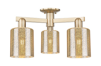Arcadia Three Light Semi-Flush Mount in Champagne Bronze (405|716-3F-CB-G116)