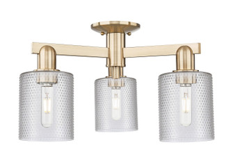 Arcadia Three Light Semi-Flush Mount in Champagne Bronze (405|716-3F-CB-G112)