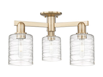 Arcadia Three Light Semi-Flush Mount in Champagne Bronze (405|716-3F-CB-G1113)