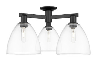 Arcadia Three Light Semi-Flush Mount in Matte Black (405|716-3F-BK-GBD-92)
