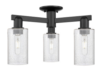 Arcadia Three Light Semi-Flush Mount in Matte Black (405|716-3F-BK-G804)