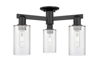 Arcadia Three Light Semi-Flush Mount in Matte Black (405|716-3F-BK-G802)