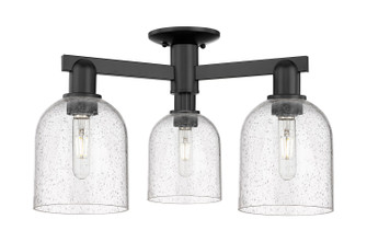 Arcadia Three Light Semi-Flush Mount in Matte Black (405|716-3F-BK-G558-6SDY)