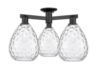 Arcadia Three Light Semi-Flush Mount in Matte Black (405|716-3F-BK-G372)