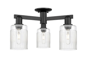 Arcadia Three Light Semi-Flush Mount in Matte Black (405|716-3F-BK-G342)