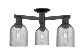 Arcadia Three Light Semi-Flush Mount in Matte Black (405|716-3F-BK-G257)