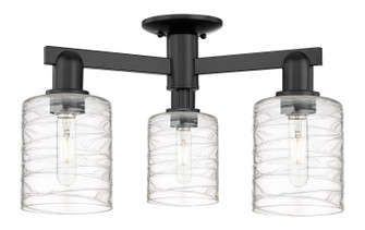 Arcadia Three Light Semi-Flush Mount in Matte Black (405|716-3F-BK-G1113)
