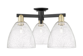 Arcadia Three Light Semi-Flush Mount in Black Antique Brass (405|716-3F-BAB-GBD-94)