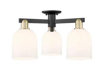 Arcadia Three Light Semi-Flush Mount in Black Antique Brass (405|716-3F-BAB-G558-6GWH)