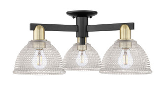 Arcadia Three Light Semi-Flush Mount in Black Antique Brass (405|716-3F-BAB-G422)