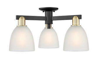 Arcadia Three Light Semi-Flush Mount in Black Antique Brass (405|716-3F-BAB-G381)