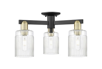 Arcadia Three Light Semi-Flush Mount in Black Antique Brass (405|716-3F-BAB-G342)
