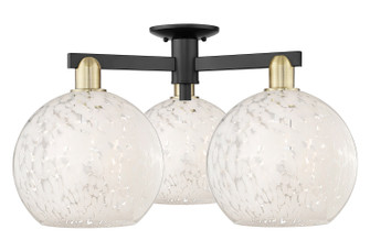 Arcadia Three Light Semi-Flush Mount in Black Antique Brass (405|716-3F-BAB-G1216-10WM)