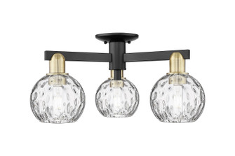 Arcadia Three Light Semi-Flush Mount in Black Antique Brass (405|716-3F-BAB-G1215-6)