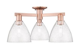 Arcadia Three Light Semi-Flush Mount in Antique Copper (405|716-3F-AC-GBD-754)