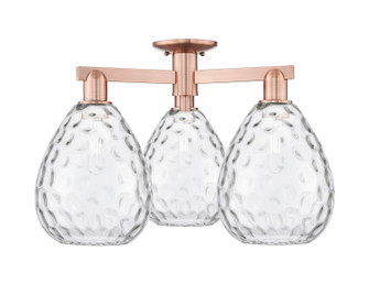 Arcadia Three Light Semi-Flush Mount in Antique Copper (405|716-3F-AC-G372)