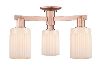 Arcadia Three Light Semi-Flush Mount in Antique Copper (405|716-3F-AC-G341)