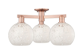 Arcadia Three Light Semi-Flush Mount in Antique Copper (405|716-3F-AC-G1216-8WM)